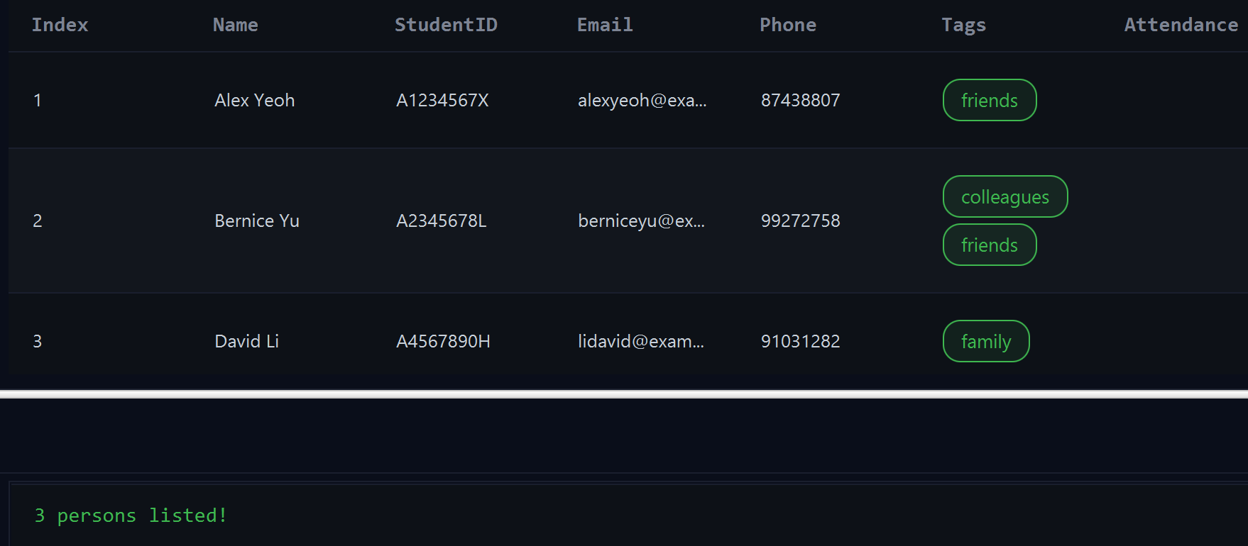 result for 'find alex i/8L david'